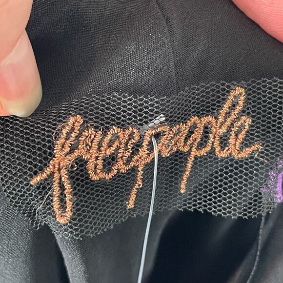 Free People Black Rose Maxi Tiered Dress Size 2 NEW - Picture 7 of 12